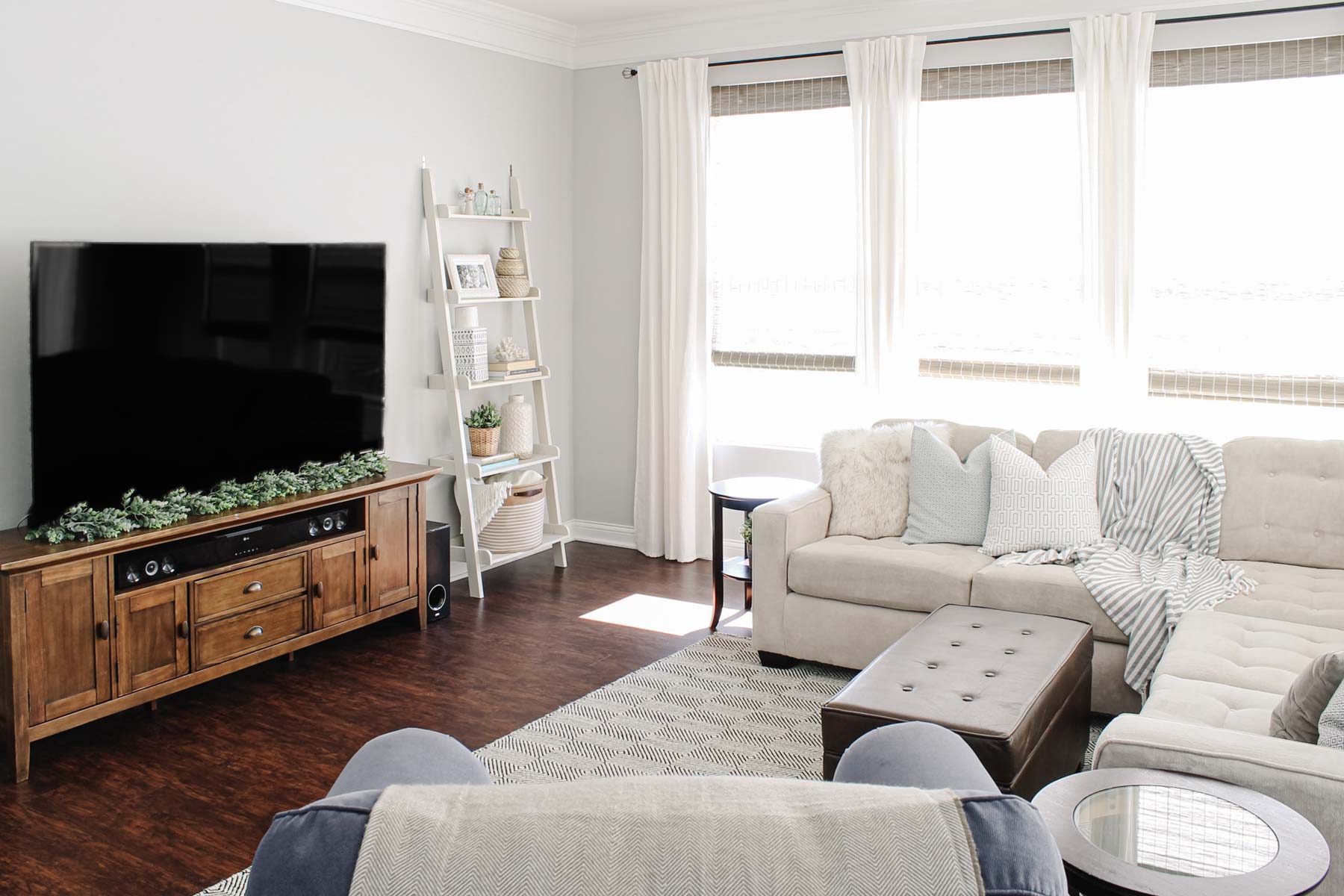 living room wide view